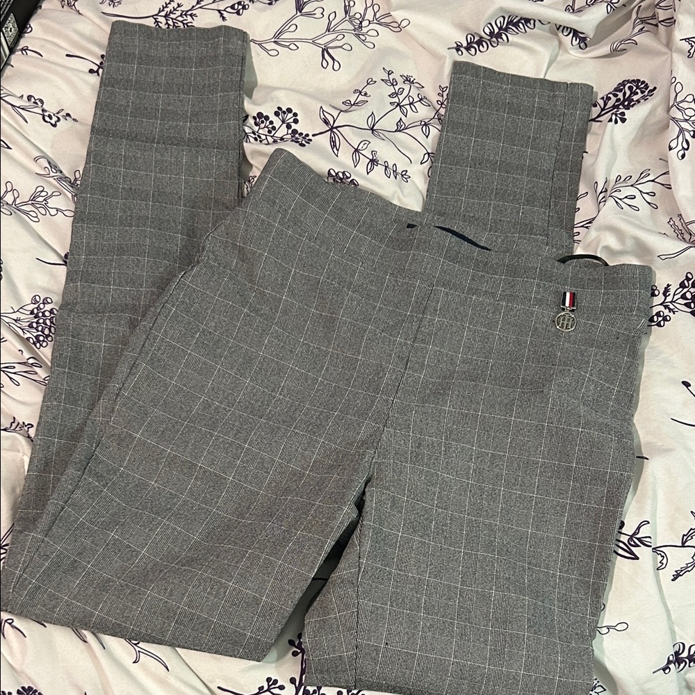 Tommy Hilfiger Black and White Plaid Trousers
